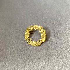 Flower ring brooch size M & L