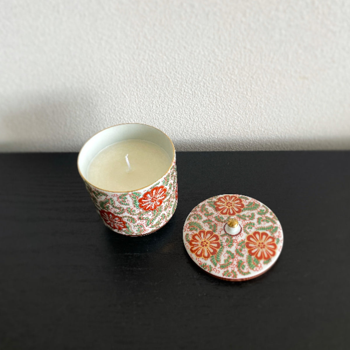 九谷ビンテージ 小花柄キャンドル