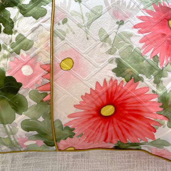 Vintage Kimono Cushion Cover Daisy①