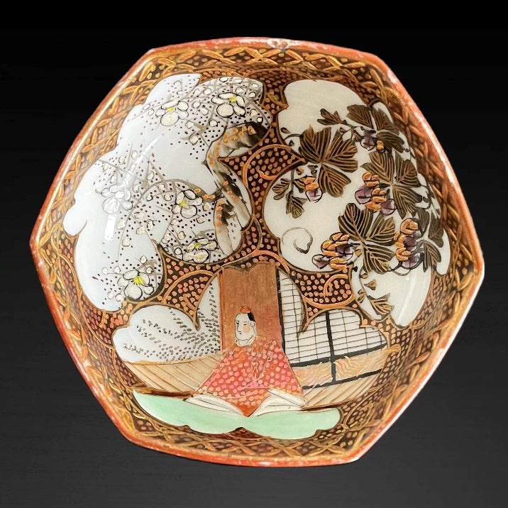 金彩盃　人物画