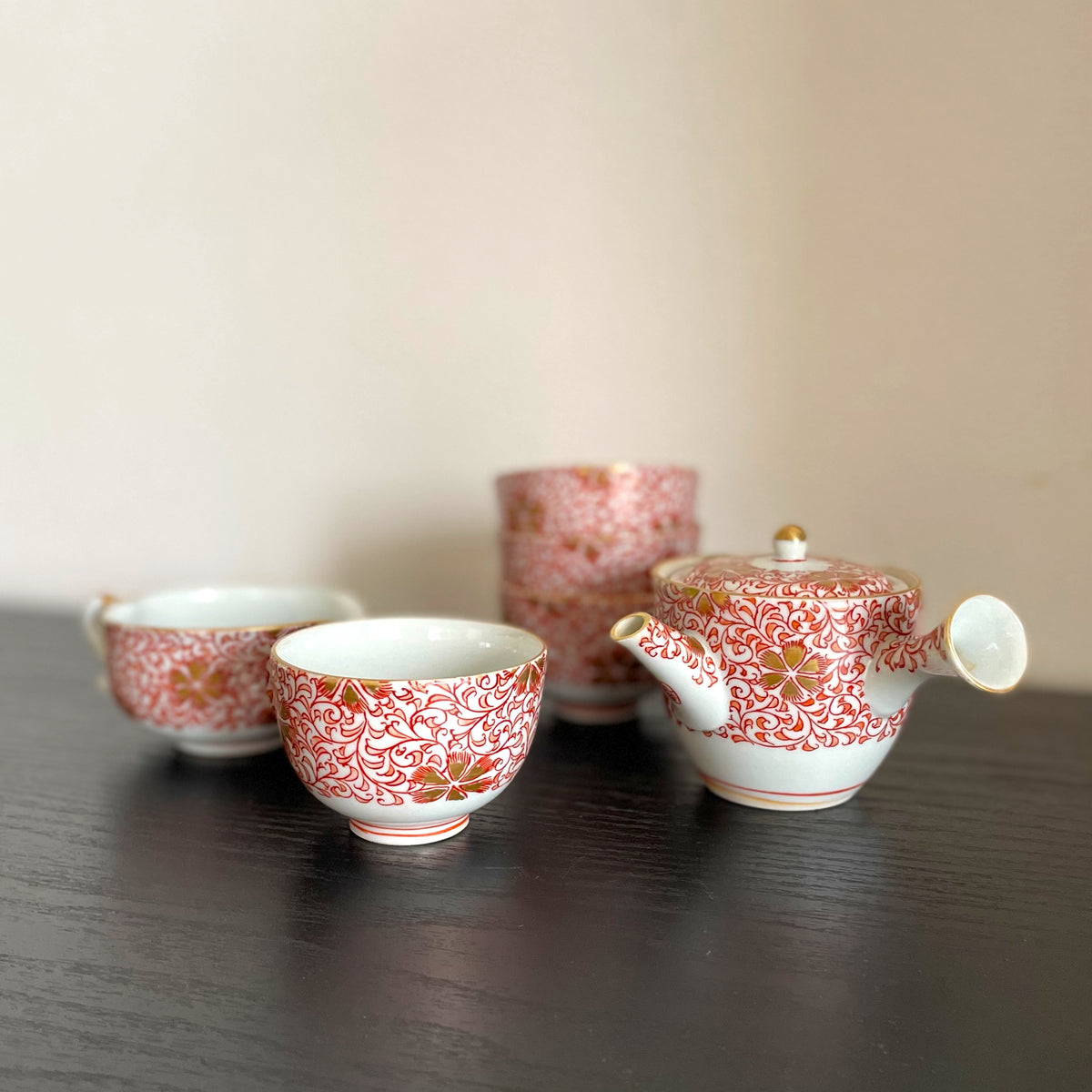 花唐草図 茶器セット
