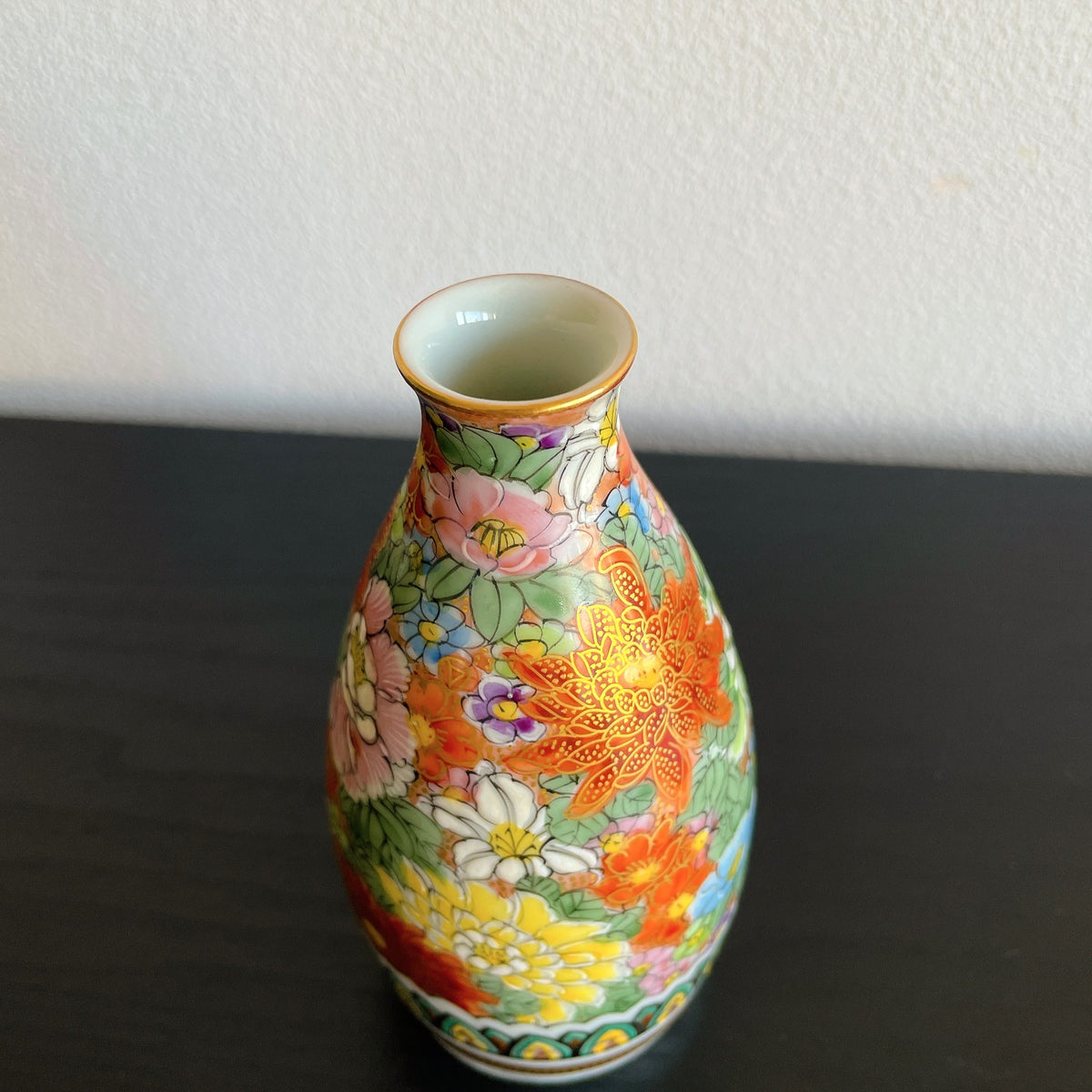 九谷 錦苑　花詰め徳利　または花器