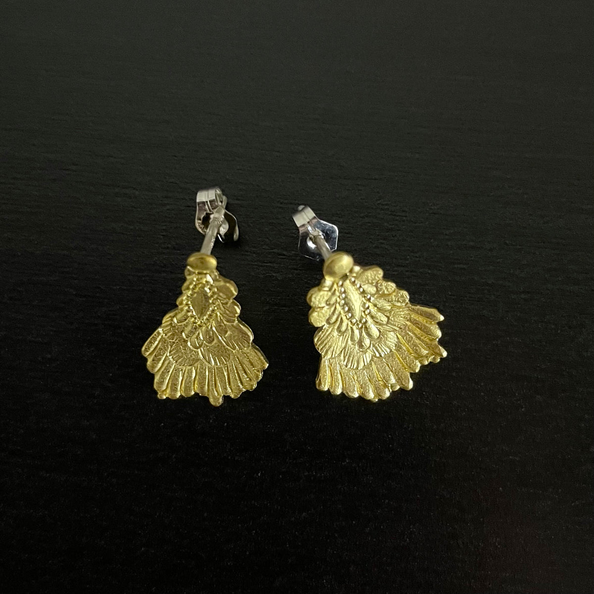 ピアス　花・扇