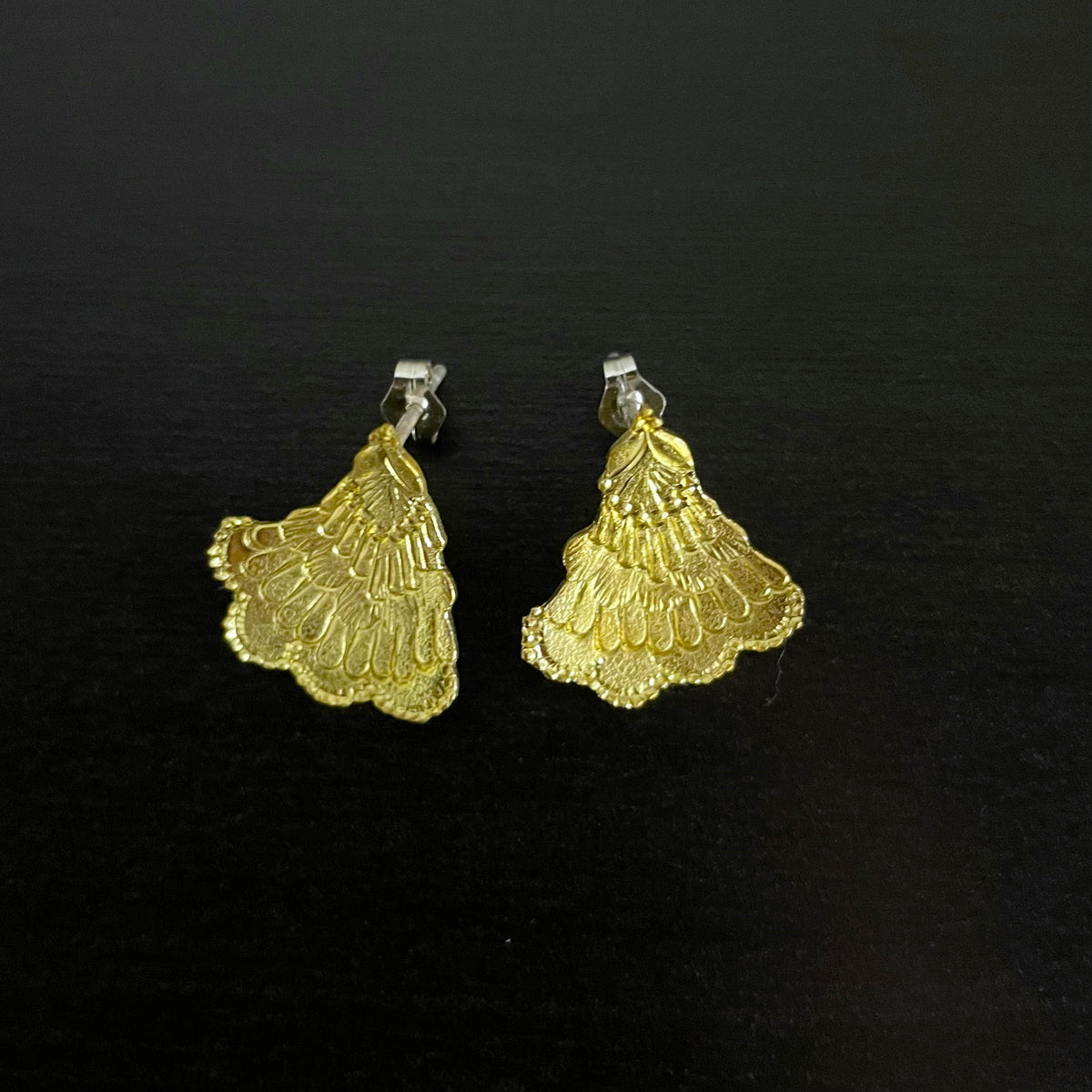 ピアス　花・扇